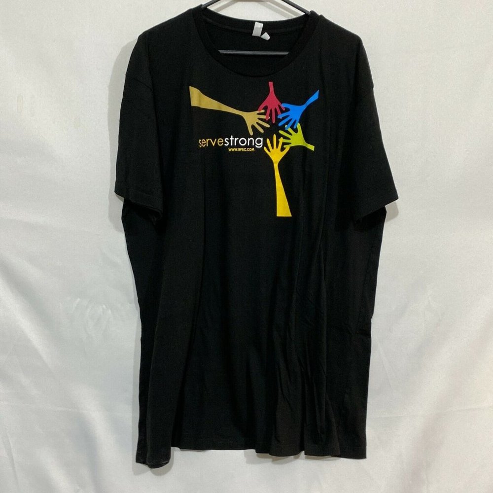 Servestrong Showing Love And Telling Why District Threads Mens Black T Shirt 2XL